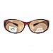 OTG Fit Over Glasses Oval Polarized Lens Sunglasses 100% UV Protection Red