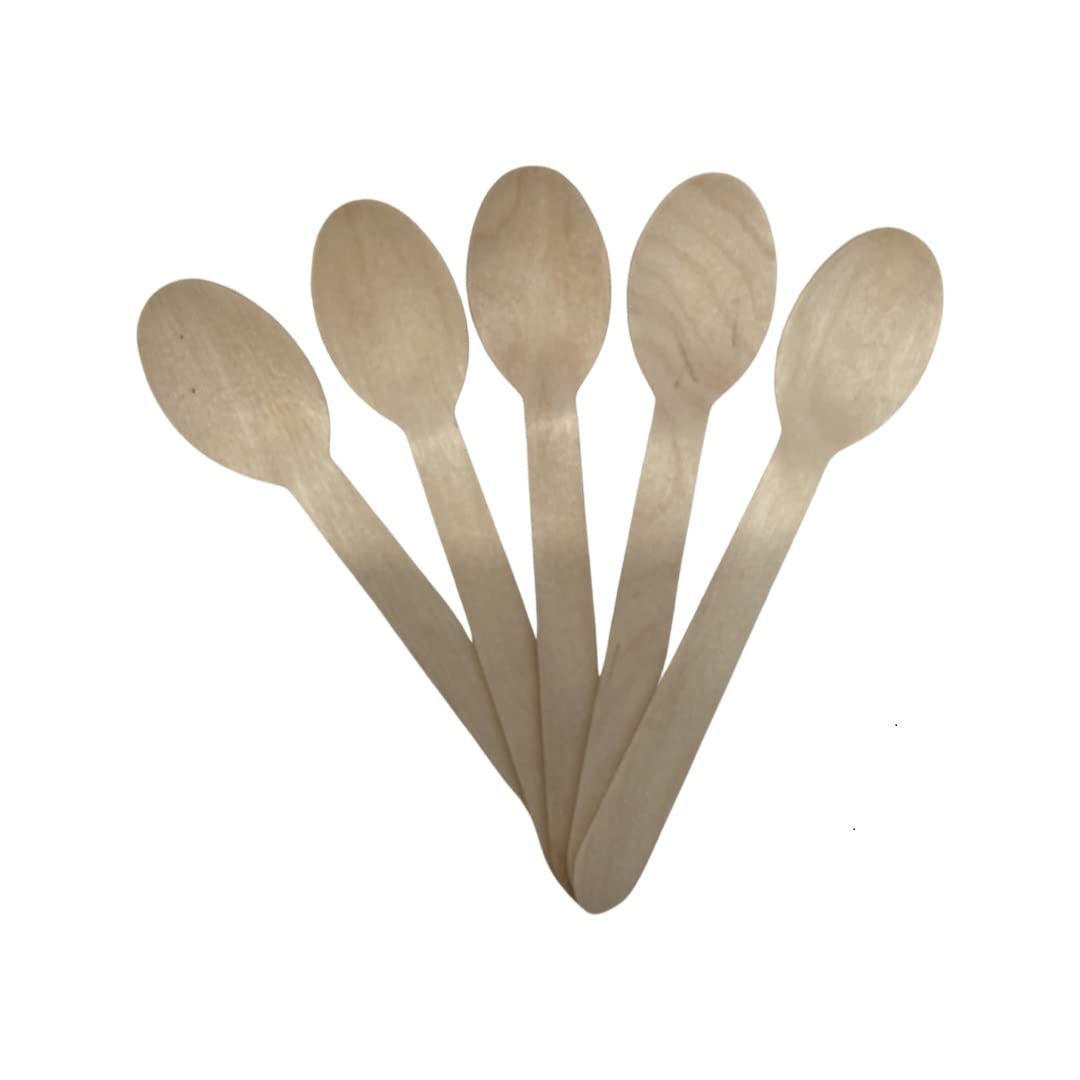 Biodegradable Wooden Spoons - Pack of 100
