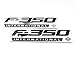 2 NEW (PAIR) SET CUSTOM CHROME F350 POWERSTROKE FORD INTERNATIONAL FENDER BADGES EMBLEMS