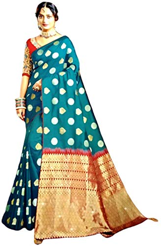 Angel Suits Women With Blouse Piece Chiffon Saree (Fg56Kt09_Green_Free Size)
