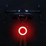 ESMK Ultra Bright LED Bike Tail Light USB Rechargeable Bike Light LED Bicycle Rear Light Fits On Any Road Bikes, Helmets. Easy To Install for Cycling Safety Flashlight - Round shape