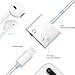 Headphones Adapter 3.5mm Aux Jack Adaptor Charger for iPhone 8/8Plus iPhone7/7Plus iPhone X/10 iPhone Xs/Xr, 2 in 1 Earphone Audio Connector Music Splitter Cable Accessories, Suppor IOS11-12 -White