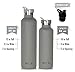 MIRA Alpine Stainless Steel Vacuum Insulated Water Bottle with 2 Lids, Durable Powder Coated Thermos | 25 oz (750 ml) | Gray