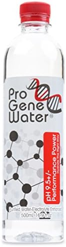 Premium Alkaline Pro Gene Water 9.5 pH +/-, Healthy, Electrolyte Enhanced 16.9oz Water Bottle, Promote Hydration & Better Health, Refreshing Taste - 24 Count Case (500ml)