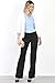 Maryclan Career Women's Dress Pants Little Boot But with Narrow Belt Loop (Medium, Black)
