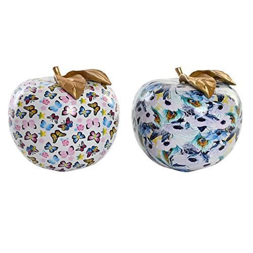 DKD Home Decor Figura Decorativa de la Marca, Color Multicolor, de Resina (20,5 x 20,5 x 19 centímetros) (2 Unidades)