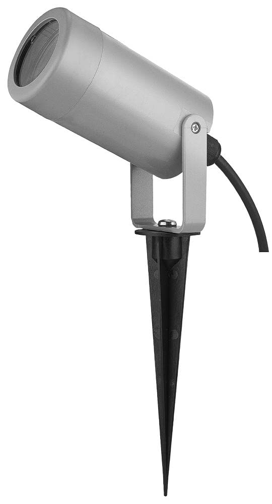PRO ELEC Outdoor Garden Spike Light, GU10, Adjustable Angle, Grey – PEL00835-GRY (Lamp Not Included)