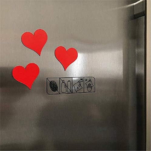 Magnetic Hearts - Fridge/Car/Car/Car Magnetic Adhesive, Red, Klein - Image 3