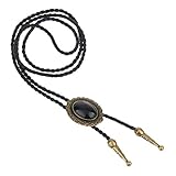 LIANCHI Western Black Bolo Tie for Men and