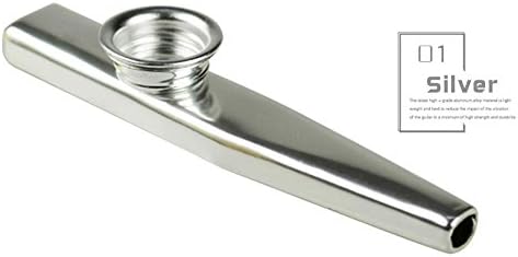 WXLAA Metal Kazoo Mouth Flute Kid Musical Instrument Silver