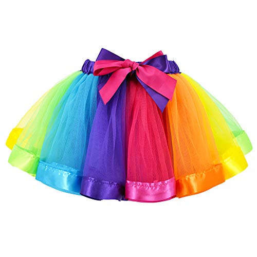 long rainbow tutu skirt