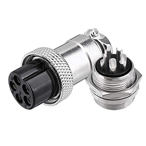 ILS - 3 Pieces GX20 5 Pin 20mm Male & Female Wire Panel Circular Connector Aviation Socket Plug - Thumbnail 6