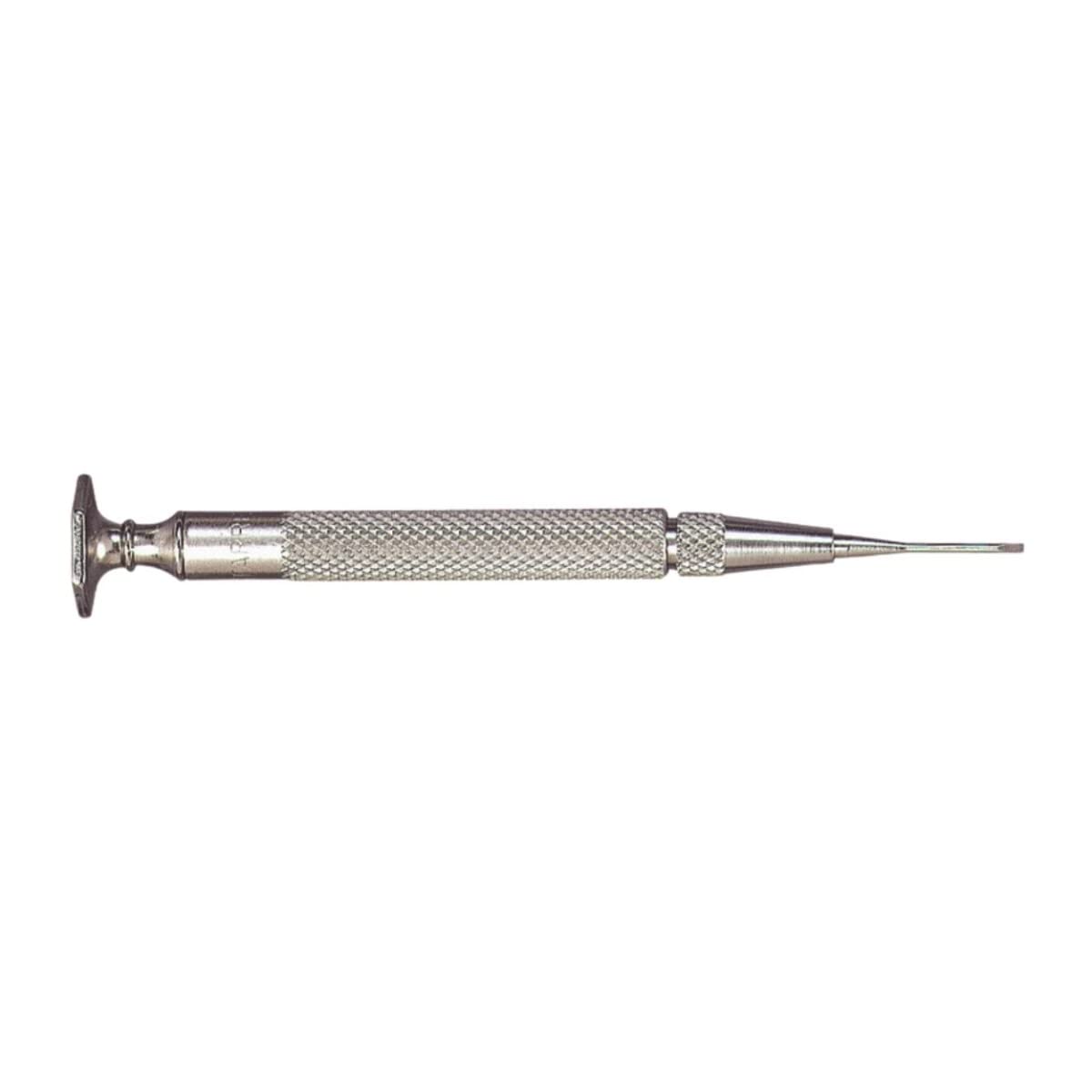 Starrett 555A Stainless Steel Jewellers Complete Screwdriver, 0.040" Head, 33/4" Length, 7/8" Blade Length