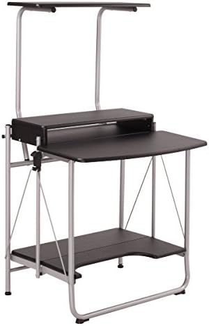 Foldable Computer Desk w/ Printer Shelf Laptop Home Office Stand Study Table