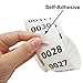 Squad Goods Consecutively Numbered Labels Self-Adhesive Roll 0001-1000