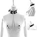 Leather Collar Fur Lining With Nipple Clamps Adjustable Breast Clips Clit for Couples Game