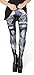 QZUnique Women's Robot Armor Pattern Ankle Length Elastic Tights Leggings Yoga Pants