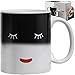 Color Changing Funny Mug Magic Coffee & Tea Heat Changing Sensitive Cup 12 oz White Face Design Drinkware Ceramic Mugs Morning Birthday Christmas Gift Idea for Mom Dad Women Men