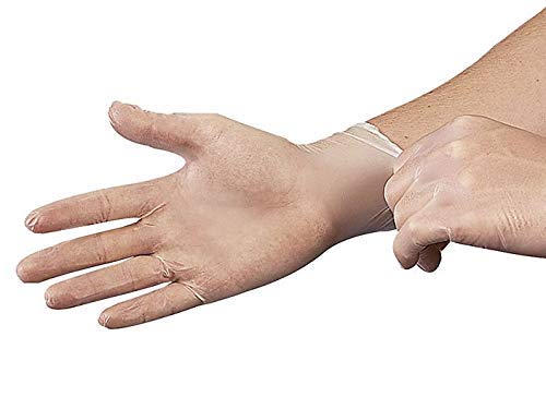 100 Large Size Disposable Vinyl Gloves Powder Free Latex Free Allergy Free Multi-Purpose Heavy Duty Super Strength Cleaning Gloves Food Grade (1 Pack)