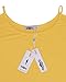 Styleword Women's Three-quarter Sleeves Off Shoulder Casual Shirt Tops(Yellow,L)