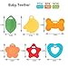 PandaEar Baby Bandana Drool Bibs 6-Pack with Teething Toys, Super Absorbent, 100% Organic Cotton, Neutral Color for Boys & Girls (Neutral)