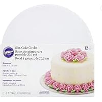 8 Round Cake Boards, 11pk, White-Wilton-2104-1162