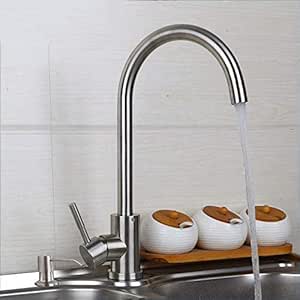 US Warehouse - Grifos de cocina Davitu, níquel cepillado, llave