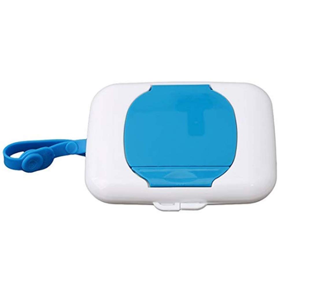 Dry Wet Wipes Dispenser,Refillable Tissue Storage Box for Home Office Kitchen Bathroom to Keep Wipes Fresh and Clean (blue)