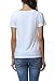 DREAGAL Women's Eyelet Lace Up Short Sleeve Top White Large