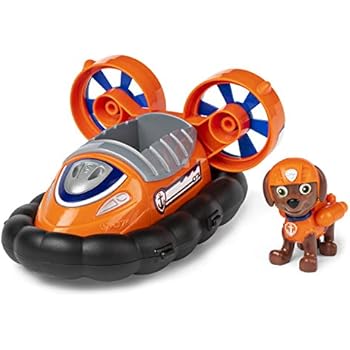 Paw Patrol 6054972 Zuma's Hovercraft Vehicle with Collectible Figure, for Kids Aged 3 & Up, Multicolor