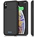 Battery Case for iPhone Xs Max, 6200mAh Upgraded Protective Charging Case Rechargeable External Battery Pack for iPhone Xs Max Portable Charger Case Backup Power Cover [6.5 inch] (Black)
