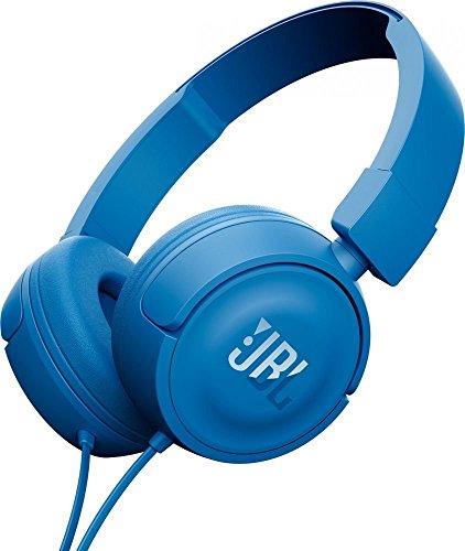 JBL T450 Pure Bass sound with 1-button remote with Microphone On-ear Headphones Blue