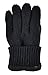 BRUCERIVER Men Pure Wool Knitted Gloves with Thinsulate Lining Size S/M (Black)