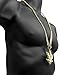 L & L Nation Mens Gold Tone Marijuana Hip Hop Pendant 30