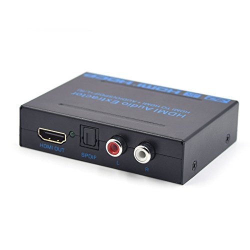 4K HDMI Audio Extractor,VCANDO HDMI to HDMI + SPDIF +L/R Stereo Analog Audio Output Converter Adapter Supports 4Kx2K 3D 1080P