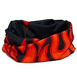 Maikun Scarf Seamless Style Bandanna Neck Warmer Snood Beanie Scarf Ski Hat Bike Cycling Motorbike Sport Face Mask Red Flame Pattern