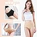 wirarpa Women's Cotton Postpartum Underwear High Waisted Ladies Panties Full Coverage Briefs 4 Pack Beige Medium
