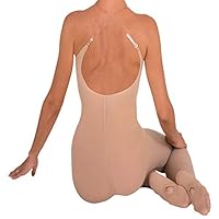 Body Wrappers A91 TotalSTRETCH Convertible Foot Camisole Body Tights, Jazzy Tan, Small/Medium