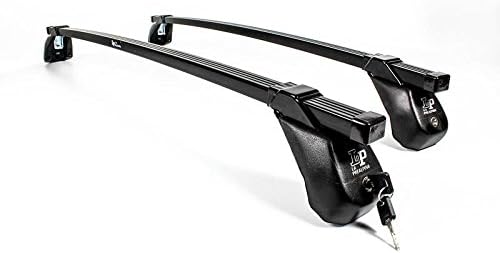La Prealpina 10550+L754-412, La Prealpina Steel Roof Rack Bars Lockable Anti-Theft (Attach to Fixed Points on Roof Rails)