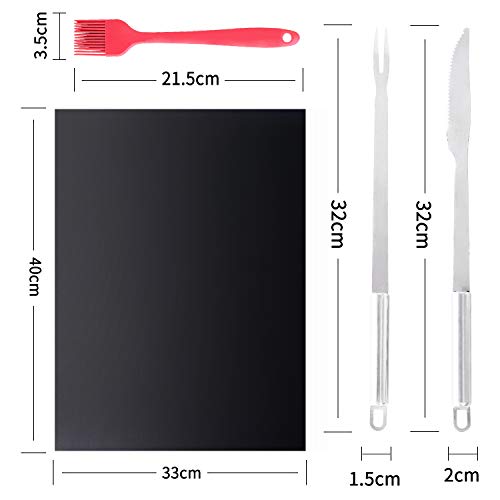 bemece Non-Stick Grill Mats, BBQ Cooking Mats Use on Gas &Charcoal Grill