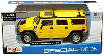 New DIECAST Toys CAR MAISTO 1:27 W/B - Special Edition - 2003 Hummer H2 SUV (Yellow) 31231YL