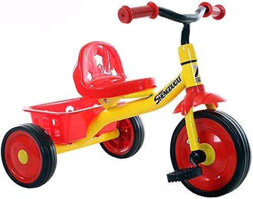 Guu 子供用自転車 子供自転車 人気の製品 ベビーシンプルライト三輪車 ベビーカー 1 3 6歳の子供たちがおもちゃに乗る Color 45x62x35cm Red 誕生日プレゼント