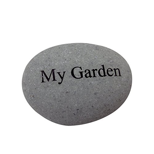My Garden Engraved StoneInspirational Sandblast, Perfect Gorgeous Unique Gift Ideas, Natural Beach Pebble Rock