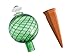 Plant Nanny 12oz Green Spiral Fluted Watering Globe & Stake Set