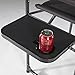 Tailgaterz Take-Out Seat Steel Chair with Side Table, Game Day Graphite