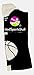 MadSportsStuff Basketball Socks with Basketball Logo Crew Socks (Black/White, Large)