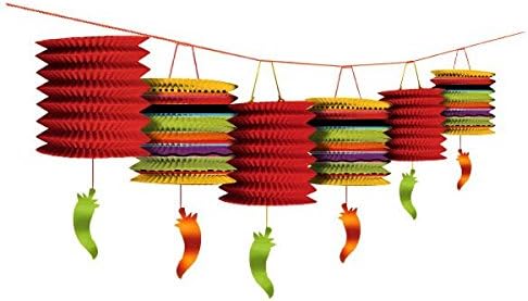 amscan Fiesta Paper Lantern Garland