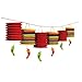 Cinco De Mayo Fiesta Party Sizzling Chilli Peppers and Laterns Garland Decoration, Paper, 12 Feet