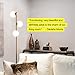 Brightech Sphere 3 LED Floor Lamp– Contemporary Modern Frosted Glass Globe Lamp with Three Lights- Tall Pole Standing Uplight Lamp for Living Room, Den, Office, Bedroom- Bulbs Included- Antique Brass