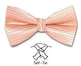 Peach Solid Color Self Tie Bow Tie